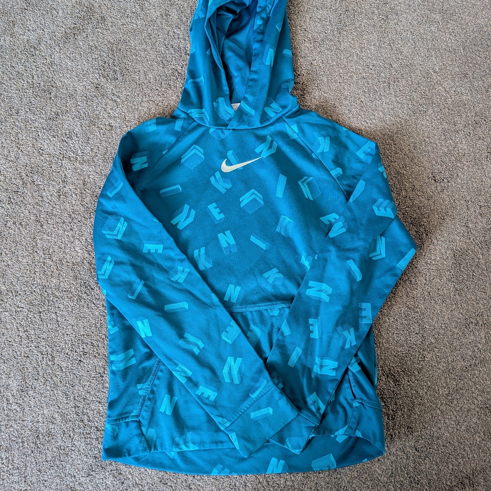 Nike Teal Lettered Hoodie